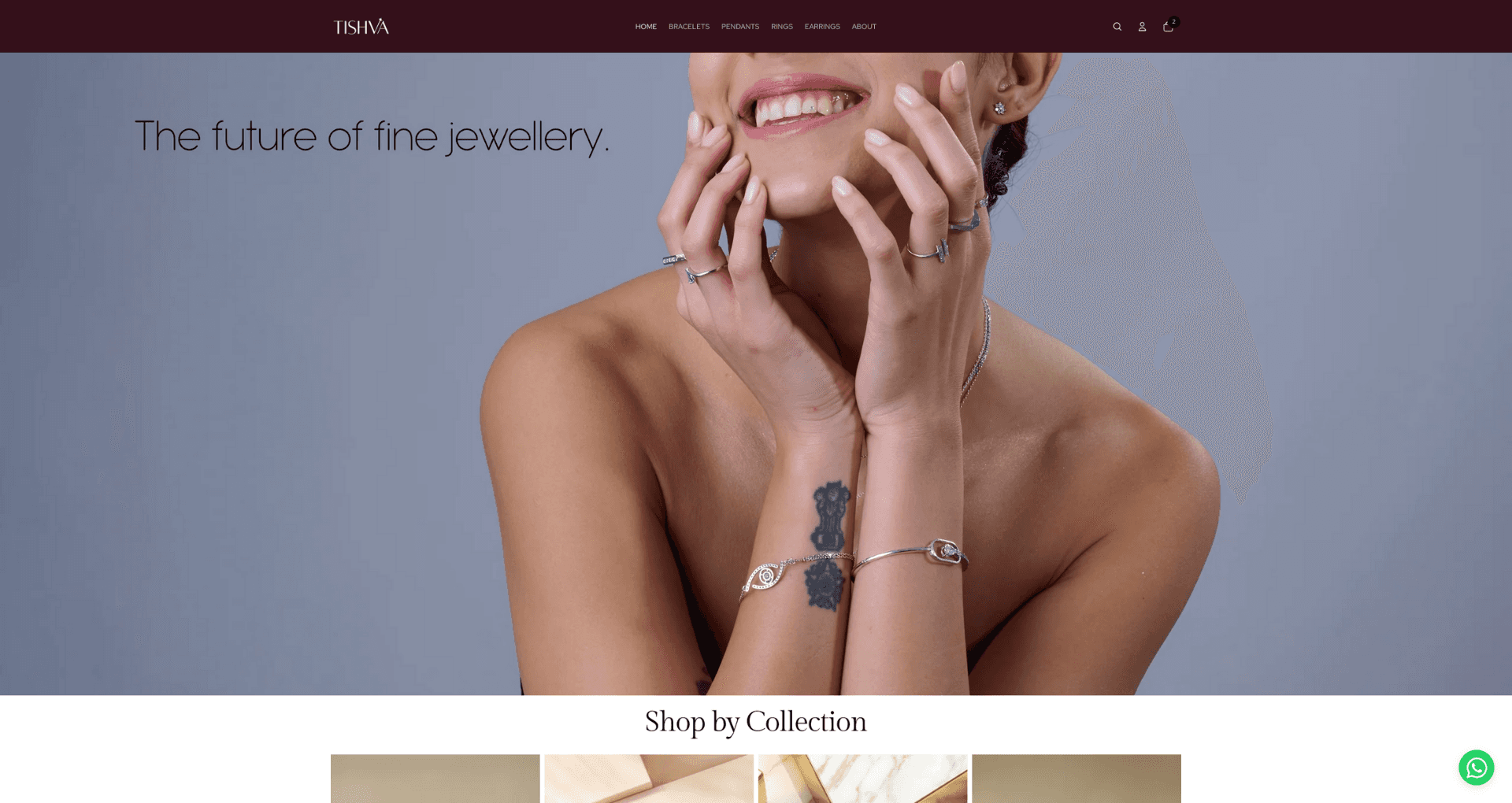 TISHVA homepage design